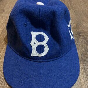 Vintage Brooklyn Dodgers Jackie Robinson Faux Wool Cap